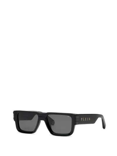 Philipp Plein Eyewear Plein Eagle Rectangular-frame Sunglasses In Black