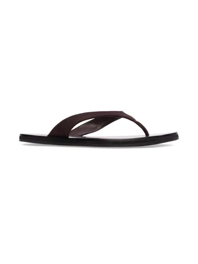 Black Suede Studio Bae Flip Flop Sandal In Brown