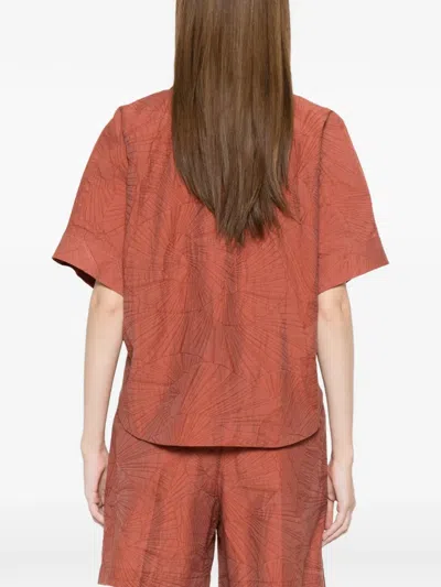 Brunello Cucinelli Pattern Blouse In Orange