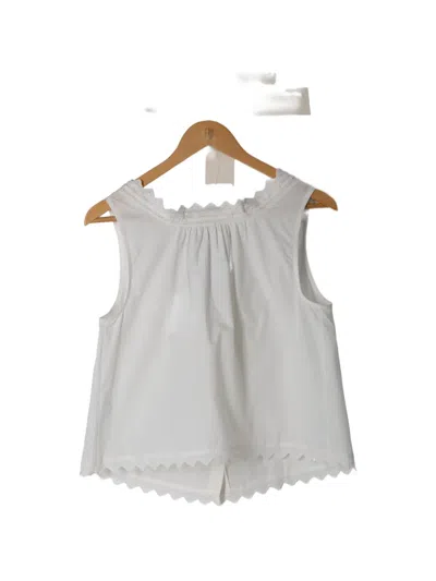 Frame Lace Trim Tank Top In Gray
