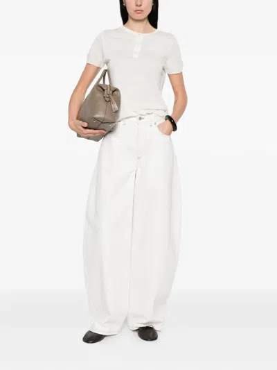 Base Button T-shirt In White