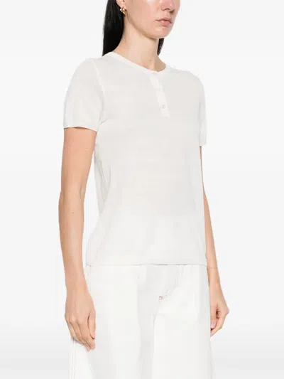 Base Button T-shirt In White