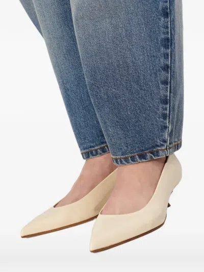 Aeyde Cari Leather Pumps In Neutral