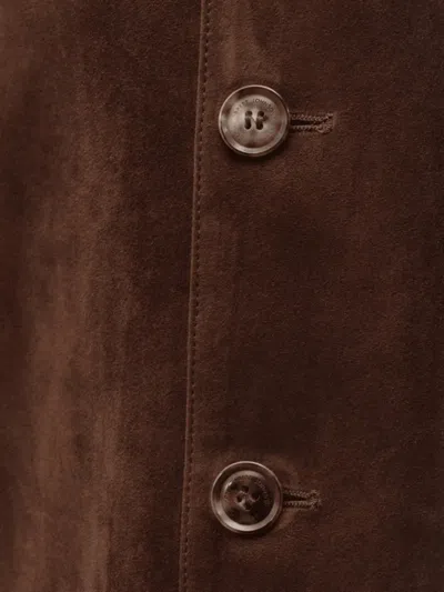 Brett Johnson Button Front Jacket In Brown