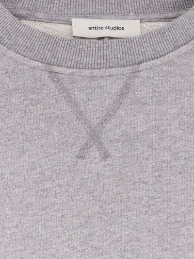 Entire Studios Crewneck Pullover Sweatshirt In Gray