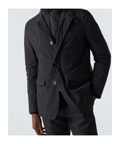 Herno Blazer With Bib In 2-layer Windstopper In Black
