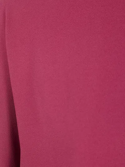 Joseph Womens Mulberry Buick Funnel-neck Crepe Blouse In Red