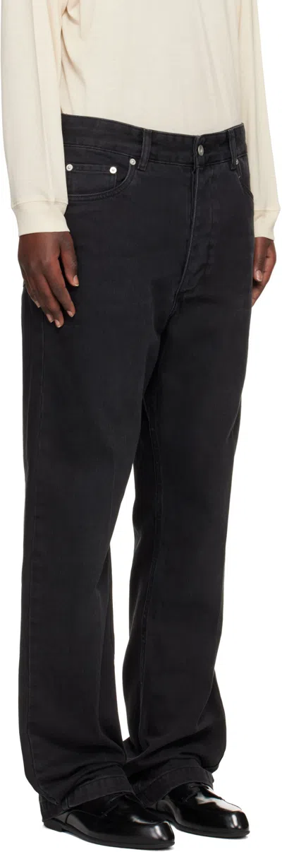 Studio Nicholson Belt Loop Jeans In Black
