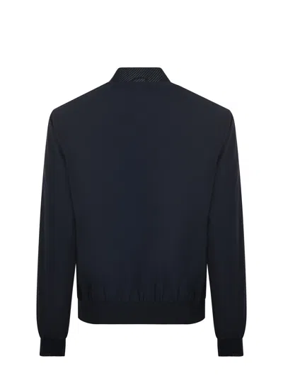Hèskimo Stretch Jersey Heskimo Jacket In Blue