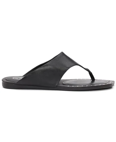 Ash Genius Leather Studded Thong Sandals In Black