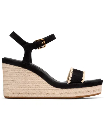 Cole Haan Cloudfeel Asbury Espadrille Wedge Sandals In Black