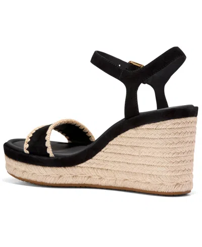 Cole Haan Cloudfeel Asbury Espadrille Wedge Sandals In Black