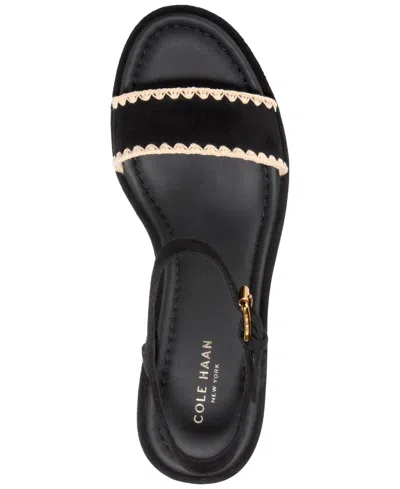 Cole Haan Cloudfeel Asbury Espadrille Wedge Sandals In Black