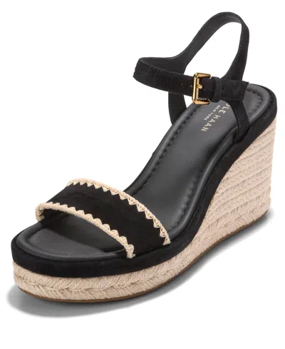 Cole Haan Cloudfeel Asbury Espadrille Wedge Sandals In Black
