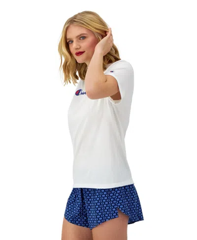 Champion Women's Classic Script Graphic T-shirt In White