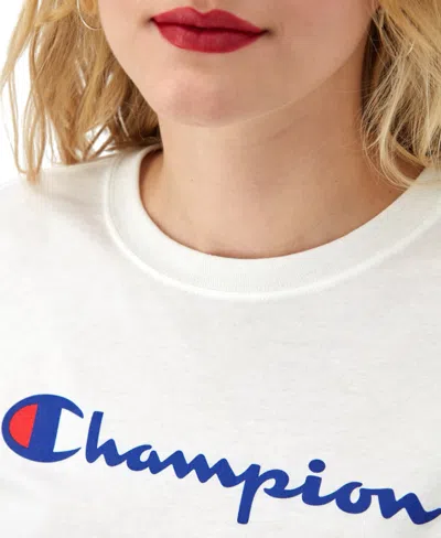 Champion Women's Classic Script Graphic T-shirt In White