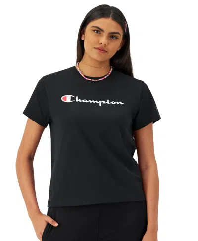 Champion Classic T-shirt, Script Logo In Black