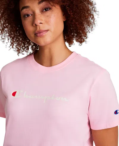 Champion Classic T-shirt, Script Logo In Pink