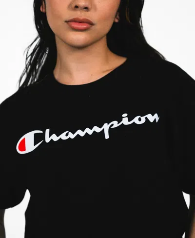 Champion Classic T-shirt, Script Logo In Black