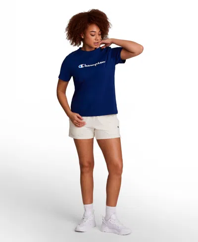 Champion Women's Classic Script Graphic T-shirt In Blue