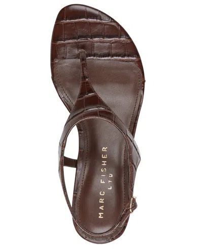 Marc Fisher Ltd Pelysa Ankle Strap Sandal In Brown