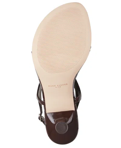 Marc Fisher Ltd Pelysa Ankle Strap Sandal In Brown