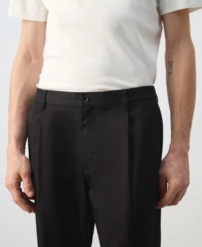 Mango Men's Regular-fit Pleated Pants In Black