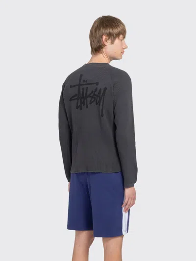 Stussy Raglan Thermal Basic Stock In Black