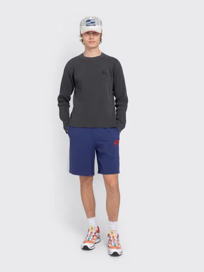 Stussy Raglan Thermal Basic Stock In Black