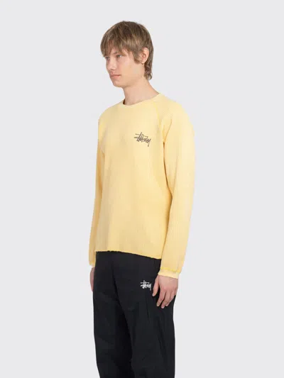 Stussy Raglan Thermal Basic Stock In Yellow