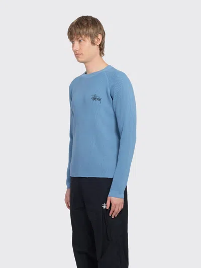 Stussy Raglan Thermal Basic Stock In Blue