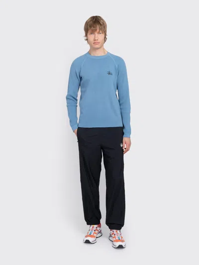 Stussy Raglan Thermal Basic Stock In Blue