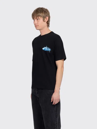 Stussy Wave Oval Tee In Black