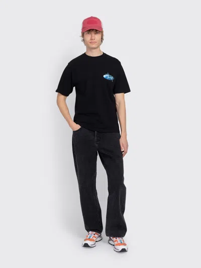 Stussy Wave Oval Tee In Black