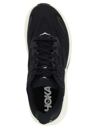 Hoka Clifton 10 Rubber-trimmed Jacquard Running Sneakers In Black