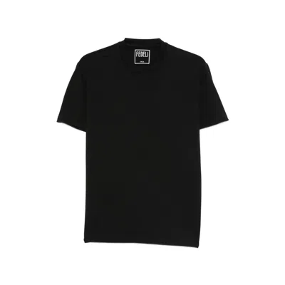 Fedeli Logo-detail T-shirt In Black