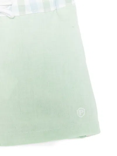 Patachou Checked-pattern Shorts In Blue