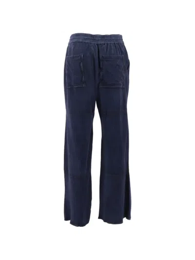 P.a.r.o.s.h Drawstring Suede Trousers In Blue