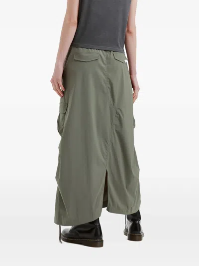 Izzue Cargo Drawstring Skirt In Gray