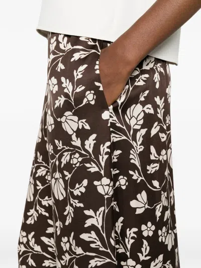 Pennyblack Floral-pattern Trousers In Brown