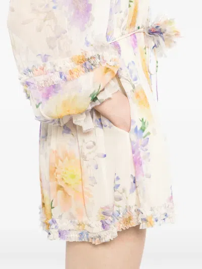 Zimmermann Luna Playsuit In Multi