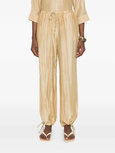 Yerse Drawstring Trousers In Neutral