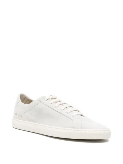 Common Projects Retro Mesh Leather Sneakers In White