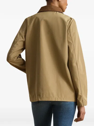 Ralph Lauren Buttoned Barn Coat In Neutral