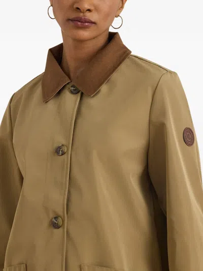 Ralph Lauren Buttoned Barn Coat In Neutral