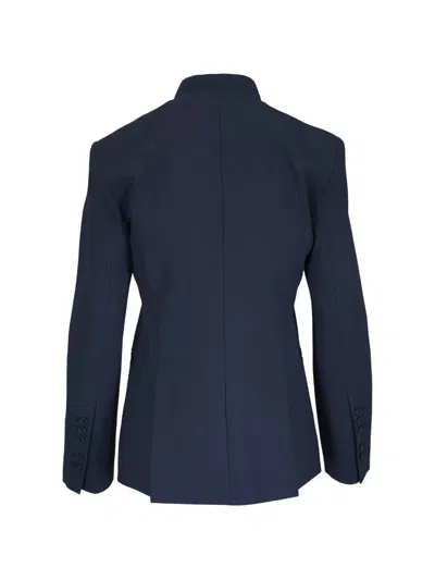 Twp Button Fitted Jacket In Blue