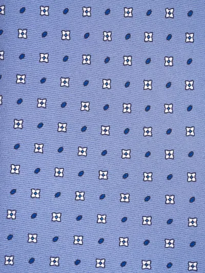 Canali Spring Patterned Silk Tie In Gold