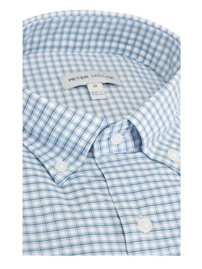 Peter Millar Checked Shirt In Blue