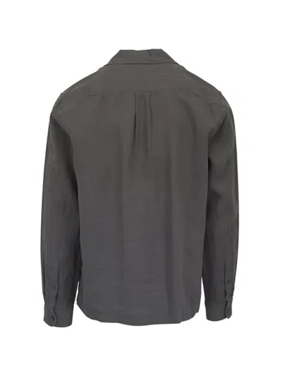 Vince Grey Relaxed Solid Shirt In Gray