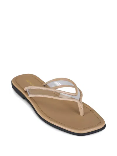 Veronica Beard Clear Strap Sandals In Neutral